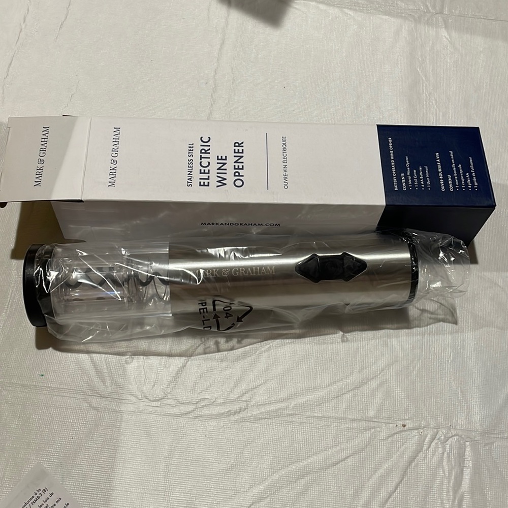 Stainless steel electric wine opener, MARK&GRAHAM,